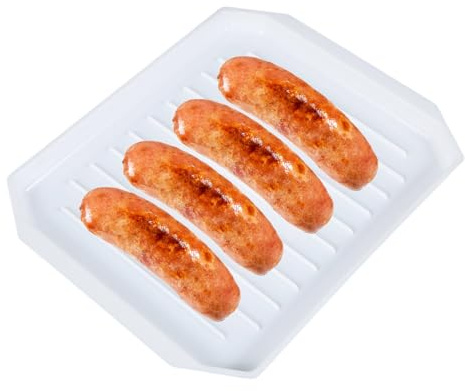Naqqios Mikrowellen-Speck-Tablett | Einfache Speckmaschine in der Mikrowelle | Leicht zu reinigende Speckmaschine für Mikrowelle, Zuhause, Restaurants, Bäckereien