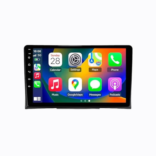 Android 13 2 DIN Pantalla Táctil Radio 9 Coche Pantalla para VW Volkswagen Multivan T5 2003-2015 con Enlace Espejo/Navegación GPS/Radio FM/BT/Mandos Volante/Reproductor Multimedia(4+64G)