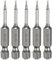 QUARKZMAN 5 Stück T5 Torx Bit Schraubendreher Bitsatz 1/4 Sechskantschaft 2 (50mm) Lang Magnetisch Hex Sechskant Ohne Loch Spitze Schraubendreher Bohrer Bits S2 Stahl für Torx Schrauben