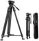SMALLRIG AD-50Max Heavy Duty Video Tripod, 68.5 Carbon Fiber Lightweight Tripod with FreeSpeed One-Step Height Adjustment, Fluid Head, Dual-Mode QR Plate, Load up to 17.6lb - 5201