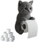 Porte-Papier Toilette en Forme de Chat, Porte Rouleau Papier Toilette Mural Accessoires de Salle de Bain pour Salle de Bain et Cuisine, 22x16x12cm