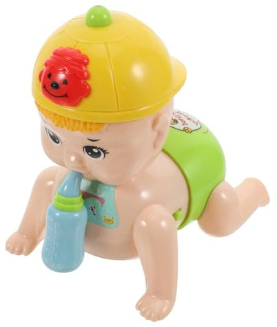 Milisten 1stück Krabbelspielzeug Für Junge Mädchen Elektronische Krabbelpuppe Ohne Batterie Niedliches Crawling Toy Für Kleinkinder Leuchtende Farben Und Musik Geeignet Für Ersten