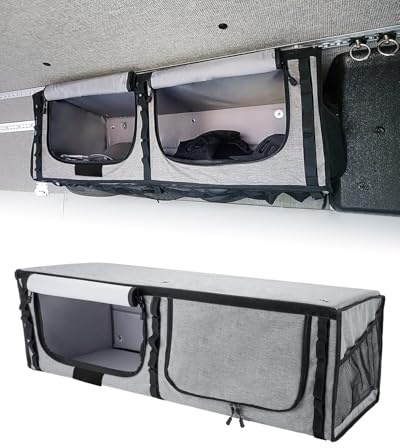 Venussar 36 RV Overhead Soft-Sided Storage Cabinet, RV Organizer Compatible with Mercedes-Benz Sprinter, Compatible with Ford Transit, Compatible with RAM Promaster