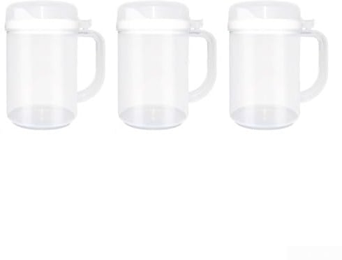 3 Pack Child Safe Mini Plastic Pitchers With Lids, 650Ml Spill-Proof Pour Jugs For Water Milk Juice In Home Classroom Nursery