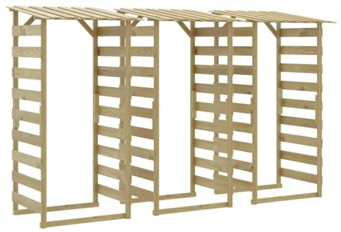SDWEHBJ Pergola mit Dach 3 Stück, Imprägniertes Kiefernholz und Tannenholz, 100x90x200 cm