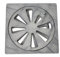 FIREFIX 1502/6 Rüttelrost aus Guss, rund ø 190 mm, inklusive rechteckige Auflage, 25 mm Materialstärke, 210 x 210 mm (Breite x Tiefe), Schwarz