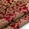 Brokatstoff mit Chinesischer Blumen-Stickerei, Seidiger Satin-Stoff,Verkauft per Meter (Burgund)