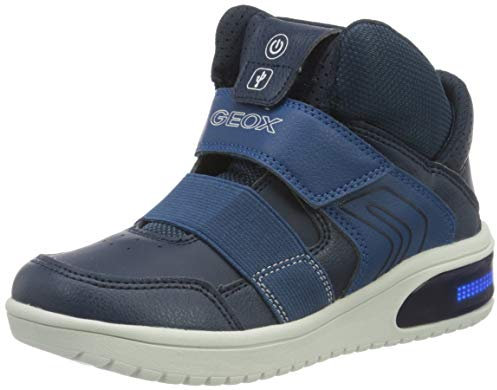 Geox Jungen J Xled Boy Sneakers, Navy, 33 EU
