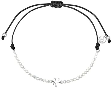 GLANZSTÜCKE MÜNCHEN Damen Armband 925/- Sterling Silber | rhodiniert, Textilarmband, Palme, Zugverschluss, Textilarmbandfarbe schwarz, Textil