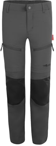 Trollkids Kids Nordfjord Zip-Off Pants Slim Fit 164, Dark Grey