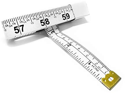 Perfect Measuring Tape - Fraction Tape Measure, All-Purpose 60 Inch Tape Measure - Double Sided Fractional Inches and Mill.