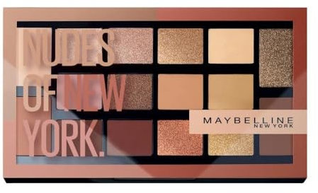 Maybelline New York Lidschatten Palette, The Nudes Palette, 16 Farben, Nudes of New York
