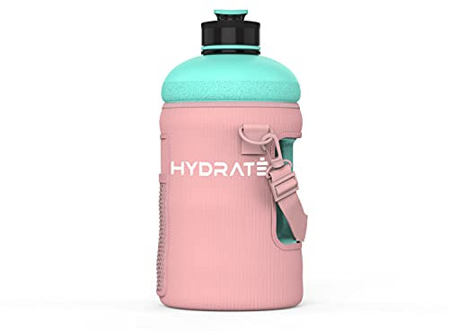 Hydrate 2.2L Carrier Accessory for XL Jug - Neoprene Cover with Carrying Strap & Phone Pouch for Water Bottle - Durable Insulating Cover for Ultimate Protection - Ideal for Daily Use & Outdoor - Pink