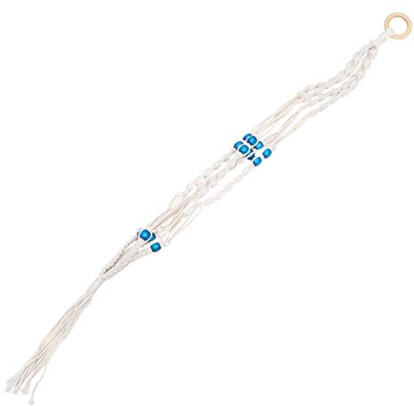 Cabilock Panier en Coton Unique en Macramé Support De Jardinière Suspendu Décoration Faite À La Main pour Chambre Balcon