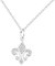 TALISMAN JEWELLERY Pendentif en Argent Sterling 925 et Oxyde de Zirconium - Fleur de Lys (16 MM)