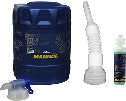 QR-Parts Set 20 Liter 85457066 DIN61 CT4503 5022 MN8204-20 MANNOL Scheibenreiniger Konzentrant 1:100 250ml ATF-A PSF Auslaufhahn für Fässer Auslaufschlauch