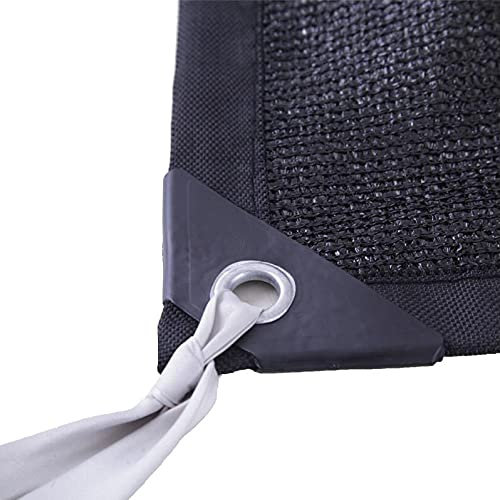 Voiles D'ombrage, Tissu D'écran Solaire HDPE De Protection Contre Les Intempéries, Auvent De Jardin Résistant Aux UV, pour Pergola De Carport Extérieure,Noir,3x5m