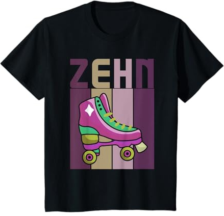 Zehnter Geburtstag Rollschuhe Mitgebsel 10 Jahre T-Shirt