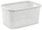 Acan Tradineur - Cesta para la Colada Rattan de plástico con Asas 26,5 x 53,5 x 36 cm, Capacidad 35 litros, cesto Organizador Prendas Ropa, lavandería, hogar, Color Aleatorio