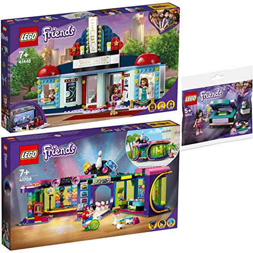 BRICKCOMPLETE Lego Friends 41708 41448 Heartlake City Kino & 30414 Emmas Zaubertruhe - Juego de 3 discos de patinaje sobre ruedas