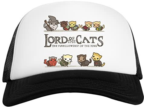 The Furrlowship of The Ring Weiß Schwarz Unisex Baseball Cap White Black