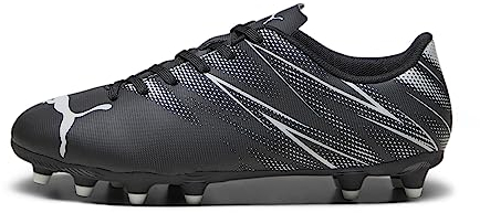 PUMA Attacanto FG/AG Jr, Soccer Shoe, Black Silver Mist, 35.5 EU