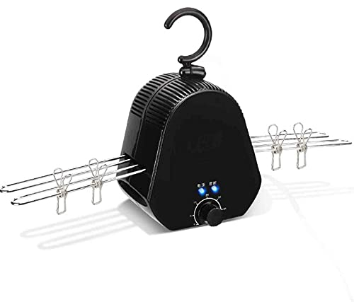 NLAVW Secadora portátil, Calzado eléctrico de Secado rápido, temporización de 0-5 h, con Soporte Doble Desmontable,Negro