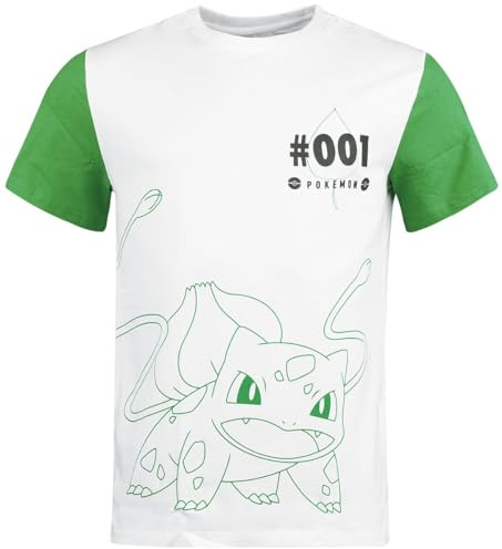 Pokémon Bisasam Männer T-Shirt weiß/grün