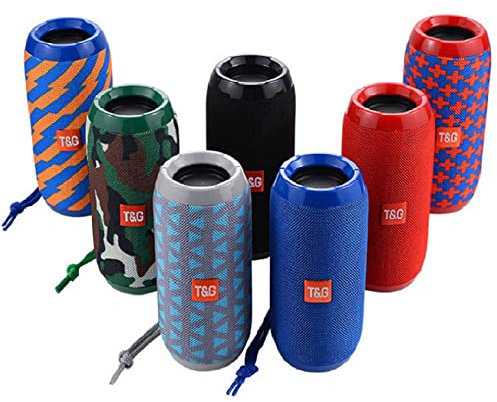 BARAC Altavoz Portátil con Bluetooth Altavoces Inalámbrico, Radio FM, USB, AUX, TF, MP3, Micro SD, Impermeable, Recargable, TG117 (Azul)
