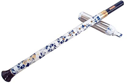 LELAMP Flöte Bawu Flöte Bambusflöte Chinesische Flöte aus weißem Porzellan Anfängerflöte Musikinstrument Abnehmbares Volksinstrument (F/G-Taste) Anfängerflöte