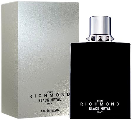 JOHN RICHMOND Black Metal Man Eau de Toilette - Ein holziges, moschusartiges und blumiges Herrenparfüm für Männer mit starkem Charakter, 100 ml Flasche