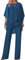 Sawmew Damen Tüll Abendanzug Sets Zweiteiler Chiffon Shirt und Hohe Taille Hosenanzug Elegant Vintage 2-Teiliges Set Outfit Cocktail Party Festlich Hosenanzug (Color : Blue B, Size : M)
