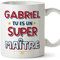 Mugffins Tasses Personnalisables pour MAÎTRE homme - En Français - Cadeau Personalisé- Tu es Super - 11 oz / 330 ml