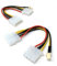 2pcs. 4 Pin Molex Male to 4 Pin Molex Female With 3 Pin Fan Extension Power Adapter Cable 15cm Lead
