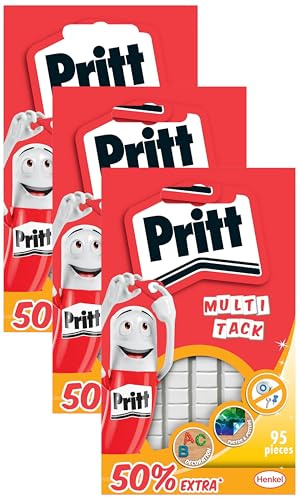 PRITT Instant Tack Gommini Adesivi Multiuso, Adesivo Muro Bianco per Casa, Ufficio e Scuola, Adesivi per Vetro, Muri o Porte Removibili, 1 Confezione da 285 Pezzi
