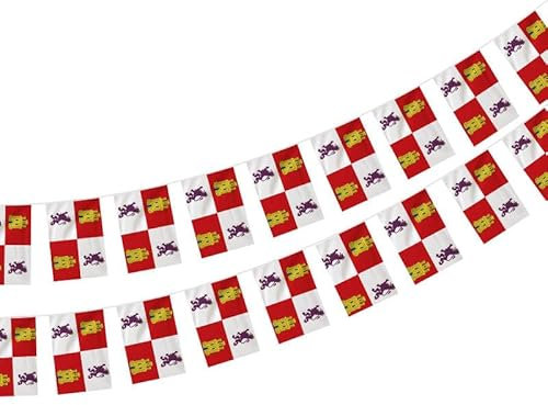 Bandera de Castilla León 40 unidades bandera de Castilla León guirnalda Castilla León 11.4M