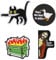 COMNICO Patches for Clothing, 4 Pcs Funny Cute Iron On Embroidered Patch Military Tactical Embroidered Appliques Loop and Hook Patches for Backpacks Jackets Jeans