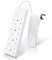 4 Way Extension Lead with Individual Switches, Aigostar 1.8M Extension Cable, Wall Mount Power Strip, 13Amp 4 Gang Plug Extension Socket Outlet, White Extension Cord, Socket Extensions with Indicator