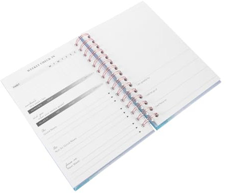 A5 Fitness Tagebuch mit Spiralbindung aus Papier als Planer
