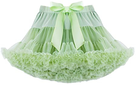 Röcke für Mädchen: mt Led Regenbogen Pastell Tüll Rock Tüllrock Schwarz Weiß Mini für Karneval Party Glitzerrock Rock Grün Karneval Kurz Petticoat Faschingskostüme