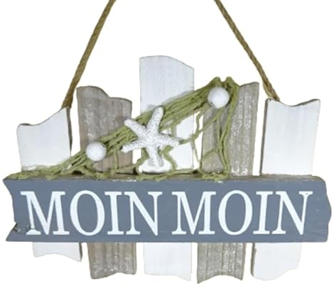 Moin Moin Badezimmer Schild 18 x 13 cm Maritim Möwe Beach Wohnen Deko GRF 39.0623