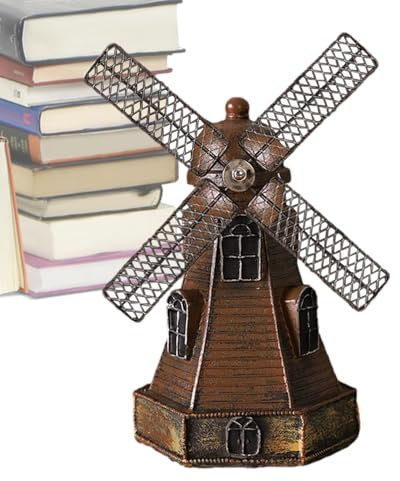 Generisch Holländische Windmühle, Miniatur-Windmühlen- | Niederländische Vintage Windmühle | Holländische Windmühlen-Modell-Dekoration, Retro-Holländische Windmühlen-Modell-Statue,