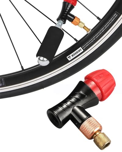 HSIXHAF Bomba de bicicleta - Inflador de CO2 Cartucho de bomba de aleación de aluminio Cartucho Mini bomba de aire para bicicleta de carretera Mini bomba bicicleta compatible Bomba neumáticos 54 mm