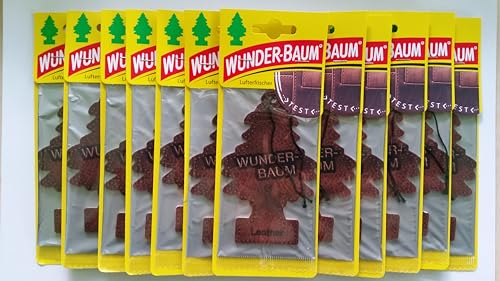 12 x WUNDER- BAUM Leather (früher Echt Leder) Auto Duftbaum Lufterfrischer Airfreshener