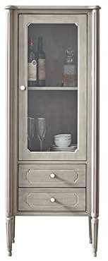 Wine Cabinet Wine Bar Cabinet with Drawer Freestanding Corner Wine Cabinet Tall Wine and Liquor Cabinet for Dining Room, Kitchen, Living Room Wine Rack