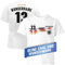 MoonWorks® T-Shirt Kinder Deutschland Trikot EM 2024 personalisiert mit Name Zahl Fußball Fanshirt Jungen MädchenGeschenk weiß 122-128 (7-8 Jahre)