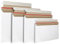 Versandtaschen aus weißem Karton mit Selbstklebverschluss - Größe C4 250x160 mm + Pappe 52 mm - Leicht 42g - Packung mit 25 Stück - In kleinen und großen Größen erhältlich
