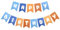 TELAIN Blaue Orange Marinebraun Happy Birthday Banner, Bluey Geburtstagsdeko für Jungen, Blauer Geburtstags Hintergrund, Kindergeburtstag Deko, 1 Geburtstag Dekoration Jungen