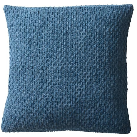 Drift Home - Blaugrünes Kissen (43 x 43 cm) – nachhaltige recycelte Baumwolle – Füllung im Lieferumfang enthalten – gewebter gewebter Einsatz – passender Überwurf erhältlich