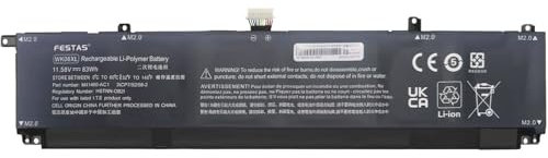 FESTAS 11.58V 83Wh WK06XL Batterie Compatible avec HP Omen 7/7 Plus,8/8 Pro/8 Plus,9/9 Plus Series 16-B 16-WF 17-CK 17-CM 16-b0005TX 16-WF0032TX 17-CK0054TX 17-CM2000TX